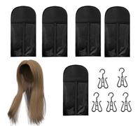 Sacs de rangement pour perruques et extensions de cheveux - Protection | Sac pour perruque pour un rangement sûr, accessoire de coiffure pour les voyages | Matériau robuste avec fermeture éclair