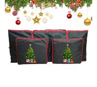 Sacs de rangement pour sapin de Noël - Haute performance - Sac à fermeture éclair - Très grand récipient de rangement avec poignées renforcées et poches pour garage de cave - Vacances de Noël