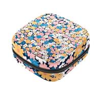 Sacs de rangement pour serviettes hygiéniques pour femmes, motif floral sans couture, grande capacité, sac à main pour tampons menstruels, porte-monnaie