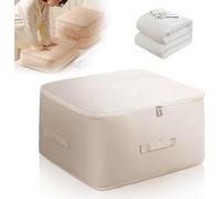 Sacs de rangement scellés sous vide, auto-compressifs, ultra peu encombrants, organisateurs, pour les vêtements, les couvertures, beiges, taille XL