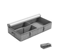 Sacs de rangement sous le lit avec fermetures éclair - 50 L - Grand organisateur de chaussures avec séparateurs réglables - Conteneurs de rangement sous le lit pour serviettes, pulls, draps en lin,