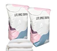 Sacs De Rangement Sous Vide - 2 Pièces Pack De Compression Valise Sans Pompe | Sacs Sous Vide Bagage - Pour Couvertures Literie Vêtements Oreillers Matelas Maison Voyage Dressing