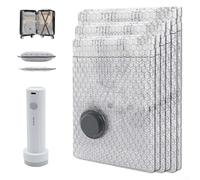Sacs de rangement sous vide avec pompe électrique, sacs sous vide pour vêtements de voyage, réutilisables, adaptés pour le rangement des vêtements, les voyages et les valises (4)
