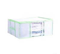 Sacs de rangement sous vide - Boîte de rangement sous le lit - Avec fenêtre transparente et fermeture éclair - Couleur verte - Grande capacité - Solution d'économie d'espace pour l'organisation de la