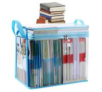 Sacs de rangement transparents pour livres - 14,96 x 9,45 x 12,6 pouces, sac de rangement transparent pour livres | Sacs de transparents avec fermeture éclair | Sac organisateur avec poignée | grande