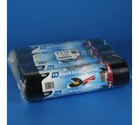 [11037] PAPSTAR Pack 4 Rouleaux 15 Sac pour benne à ordures, noir, 240 litres
