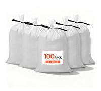Sacs de Sable Vides-VEVOR-Lot de 100-Sacs de Sable Résistants 40x66 cm-avec Attaches Charge 22,7 kg par Sac