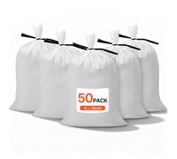 Sacs de Sable Vides-VEVOR-Lot de 50-Sacs de Sable Résistants 40x66 cm-avec Attaches Charge 22,7 kg par Sac
