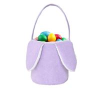 Sacs de seau de Pâques avec oreilles de lapin | Panier de lapin en peluche pour Pâques | Stockage de bonbons mignons décorations de cube pour un usage quotidien