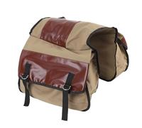 Sacs de Selle de Moto, Toile de Coton Imperméable, 1056 CU in, Cuir PU | Sacoche latérale de moto, bandoulière réglable, convient aux vélos de montagne, déplacements domicile-travail