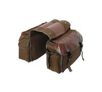 Sacs de Selle Sac De Selle De Moto Grande Capacité, Sac De Voyage en Toile Étanche, Boîte À Outils Latérale, Pochette pour Shadow 750 Sac de Rangement(Kaki)