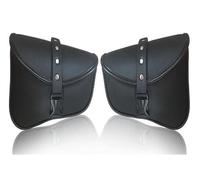 Sacs de Selle Sacs De Selle De Moto en Cuir PU, Sac À Bras Oscillant, Sacs À Outils Latéraux, Pack De Rangement pour Harley Sportster 883 1200XL Sac de Rangement(Paire)