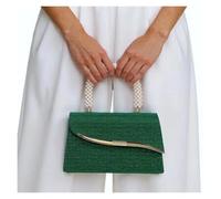 Sacs de soirée à paillettes for femmes, design seau en métal, perles, paillettes, sacs à main de fête, poignée, couleurs mélangées, for mariage, banquet(GREEN)