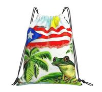 Sacs De Sport À Cordon Dormez Bien avec La Grenouille De Porto Rico Sacs À Cordon De Serrage Unisexe Sac De Gym Grand Sac À Dos Scolaire pour Voyage Piscine Natation 36X42Cm