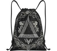 Sacs De Sport À Cordon Triangle Mystique Aux Motifs Complexes Sac De Gym Grand Sacs À Cordon De Serrage Pliable Sac À Dos Scolaire pour Gym Plage Piscine 36X42Cm