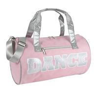 Sacs de sport de danse amusants pour filles, garçons, danseurs, adolescentes et étudiants athlètes, rose/argenté, sacs à bagages cylindriques Softside
