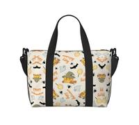 Sacs de sport en forme de citrouille et de hibou d'Halloween pour voyage - Sacs de voyage légers pour articles personnels, sacs de sport pour homme et femme, noir, One Size