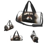 Sacs de sport poilus raton laveur pour homme et femme - Sac de voyage imperméable convertible pour voyage, sport, noir, taille unique, Noir , Taille unique