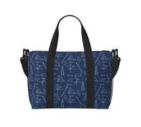 Sacs de sport pour femme - Imprimé mathématiques - Règle bleue - Sac de voyage essentiel pour le sport et la gym - Pour homme et femme