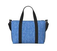 Sacs de sport pour femme, sac de voyage pour femme, sac de sport pour homme et femme avec imprimé mathématiques, règle bleue, article personnel, sac de voyage, essentiel de voyage, sac de sport pour
