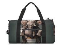 Sacs de sport pour homme et femme - Sac de voyage léger - Motif éléphant assis sur les toilettes - Sac de sport pour voyage, style, taille unique, style, taille unique, Style :, Taille unique