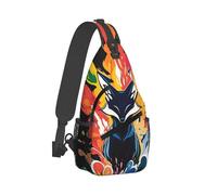 Sacs de sport pour hommes et femmes, sac à dos d'extérieur, motif renard à neuf queues coloré, sac à bandoulière pour voyage d'affaires, randonnée, étui pour appareil photo