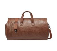 Sacs de sport pour vêtements de voyage - Sac de sport en cuir synthétique avec compartiment à chaussures, sac de voyage convertible | Sac à vêtements imperméable avec design de valise, idéal pour les