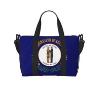Sacs de sport pour voyage avec drapeau de l'État du Kentucky - Sacs de voyage légers en Oxford pour femme, sacs de sport idéaux pour homme, Noir , Taille unique
