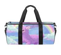 Sacs de sport, sac de sport, sac de sport pour femme, sac de voyage, sac de yoga, sac de sport, sac de sport pour l'entraînement, motif lama, animal arc-en-ciel, alpaga, kawaii, Motif 3098,