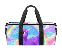 Sacs de sport, sac de sport, sac de sport pour femme, sac de voyage, sac de yoga, sac de sport, sac de sport pour l'entraînement, motif lama, animal arc-en-ciel, alpaga, kawaii, Motif 3096,