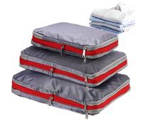 Sacs de stockage de compression: étui d'emballage en tissu hermétique, sac de compression pour vêtements avec fermeture à glissière, récipient de protection à haut volume | pour les déménagements de