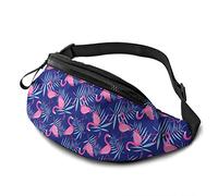 Sacs de Taille réglables de Sac Banane de Flamant Rose Mignon avec Le Trou de Casque pour l'entraînement de Sport voyageant en Cours d'exécution