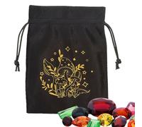 Sacs de tarot à cordon de serrage, pour tarot avec cordon de serrage - pour tarot en velours | Porte-cartes de tarot souple, multifonction pour tarot, sacs à bijoux avec cartes Oracle pour, Ztd07-Noir