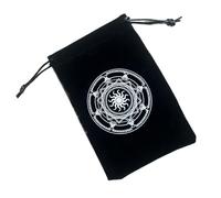 Sacs de Tarot avec Cordons de Serrage - Pochette à Bijoux en Flanelle avec Cordons de Serrage - Pochette de Rangement Portable pour et Adultes Amateurs de Tarot, Nouveau O, Reportez-Vous à la