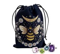 Sacs de tarot avec cordons - Pochette à bijoux en tissu pour cartes de tarot,Sac de rangement pour cartes de tarot et dés de 13 x 18 cm, pochette à bijoux, sac de tarot de jeu de société avec cordon d
