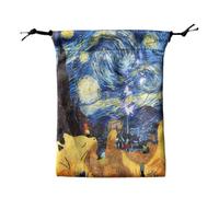 Sacs de tarot sachets, pochette de carte de tarot | Sac de rangement à crampon pour dés 13x18cm - Case de protection du deck pour les decks Oracle, s'adapte à la plupart des cartes de jeu de tarot de