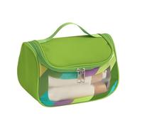 Sacs de toilette transparents pour voyager - Sac cosmétique transparent étanche pour cosmétiques, sac de cosmétiques de voyage, étui de maquillage visible pour les escapades du week-end, vert