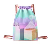 Sacs de toiture de gymnase à la mode paquets avec une grande capacité pour les voyages quotidiens, la forme physique, les livres, les téléphones portables, tirez le sac arrière à cordes, le sac de pla