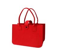 Sacs de transport en feutre résistants aux larmes Sac d'acheteur pliable Grand rangement de voyage pour pique-nique shopping et utilisation quotidienne Boucle d'utilisation quotidienne, rouge