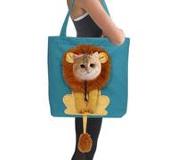Sacs de transporteur d'animaux pour chiens, sac d'épaule pour animaux de compagnie en toile, portabilité mignonne d'animaux domestiques | Sac de porte-porte-porte-kordel élastique, respirant, pour les