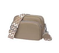 Sacs de travail pour homme 2023 - Tendance - Simple - Sac à bandoulière vintage - En cuir de vache - Petit sac carré - Porte-bouteille, kaki, Taille unique