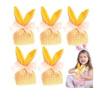 Sacs de Treat de Pâques pour , sacs de traitement Easter Bunny | Bunny Ears Goodie Treat Sachets Sacs, 5 x décorations de Pâques réutilisables, faveurs de fête sacs cadeaux pour sandwich