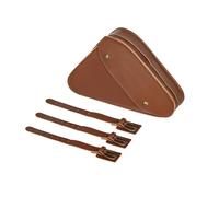 Sacs de Triangle de Faisceau de vélo en Cuir PVC Grande capacité 5 Positions réglables Conception de Jante étroite Sac à ossature de vélo de Voyage Facile (Brown 683)