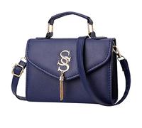 Sacs de valise pour femmes, bandoulière décontractée, sangle réglable, sac à bandoulière avec décoration de glands, sacs à bandoulière pour homme grand 17, bleu foncé, Taille unique pour tous