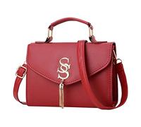 Sacs de valise pour femmes, bandoulière décontractée, sangle réglable, sac à bandoulière avec décoration de glands, sacs à bandoulière pour homme grand 17, Bordeaux, Taille unique pour tous