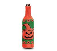Sacs de vin tricotés citrouille crâne araignées bouteille manchon Halloween bouteille de vin couverture sorcière citrouille maisons décor sacs tricoté Halloween couverture