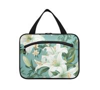 Sacs de voyage à suspendre avec crochet et fleurs de magnolia blanc pour femme, sac à pharmacie unisexe pour accessoires, accessoires indispensables, hôtel, bolso Viajero para Mujer, L