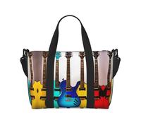Sacs de voyage colorés pour guitares - Sac de sport pour femme, sac de sport, sac de sport, sac de sport pour la nuit, Noir , Taille unique
