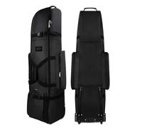 Sacs De Voyage De Golf à roulettes, Sac Voyage Golf D'extérieur, Housse Voyages à roulettes Luxe, Housse Sac D'aviation, Valise D'aviation Pliable, Accessoires Rangement Extérieur, 33x35x135cm, Noir