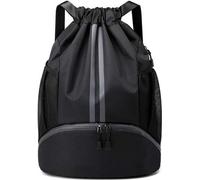 Sacs de voyage de grande capacité pour les vacances, sac de sport unisexe, cordon de serrage pour l'équitation l'escalade la natation, couleur : noir